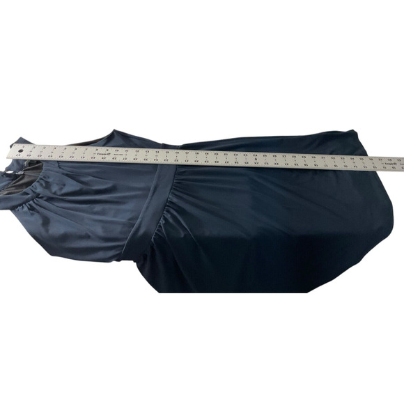 Banana Republic Navy 4 Blue Dress Halter Fit and Flare Sleeveless Cocktail - Picture 8 of 13